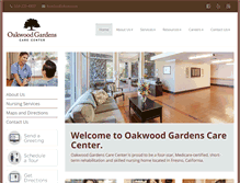 Tablet Screenshot of oakwoodgardenscarecenter.com